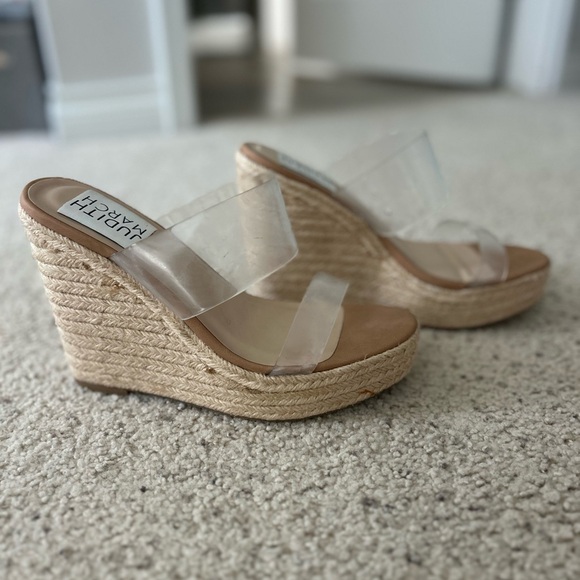 Clear Wedge Sandals by Judith March - Picture 1 of 5